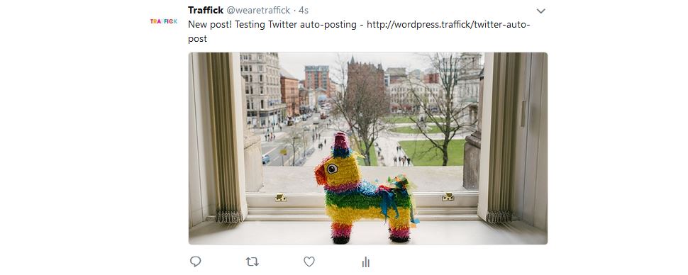 Auto-posted Tweet example